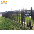 Black welded tube steel matting fencing panels